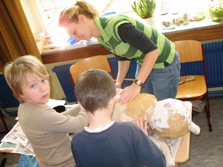 kunstprojektwoche 2009 pappmache 1